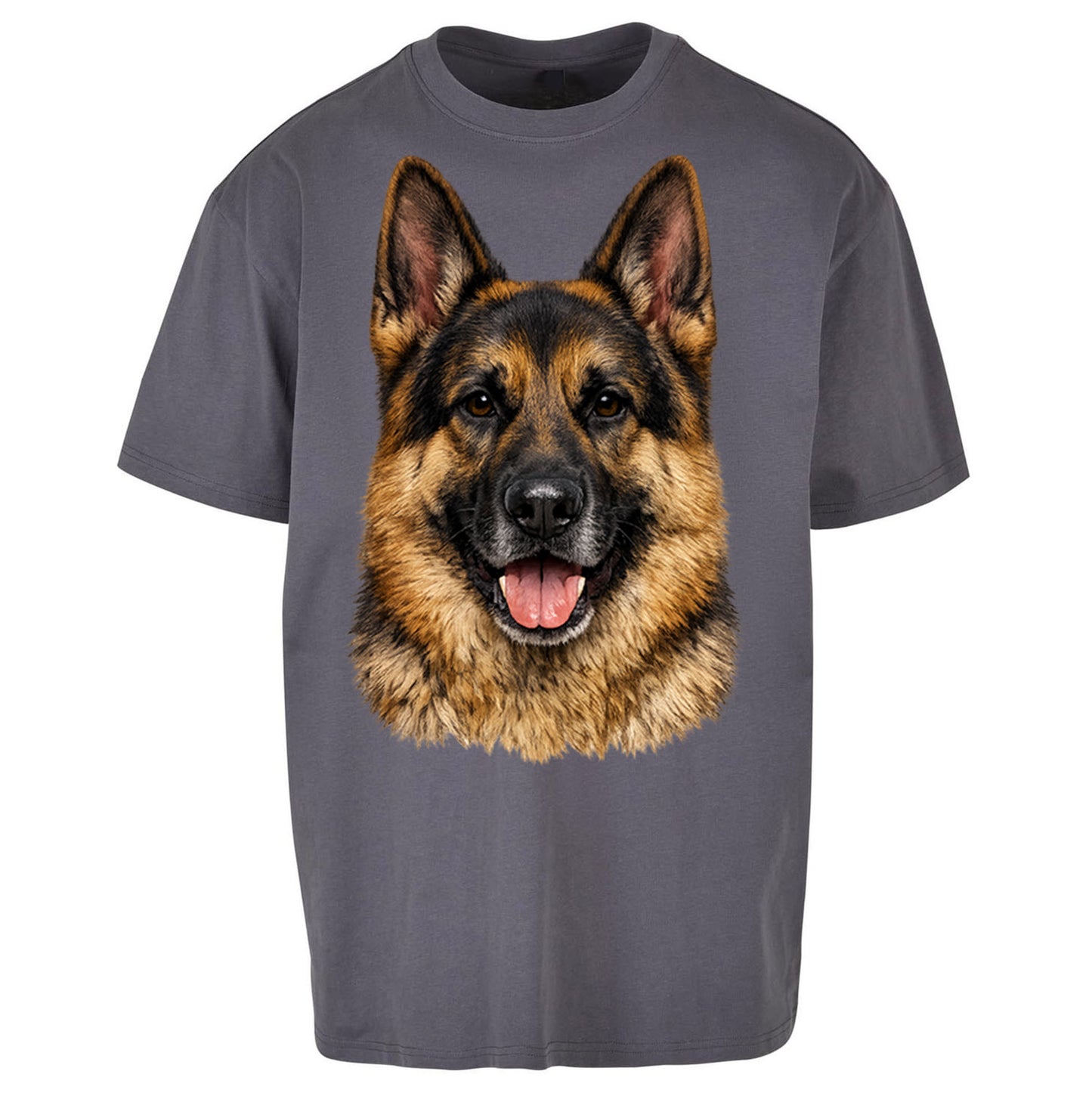 German Shepherd Dog Face Oversized T Shirt