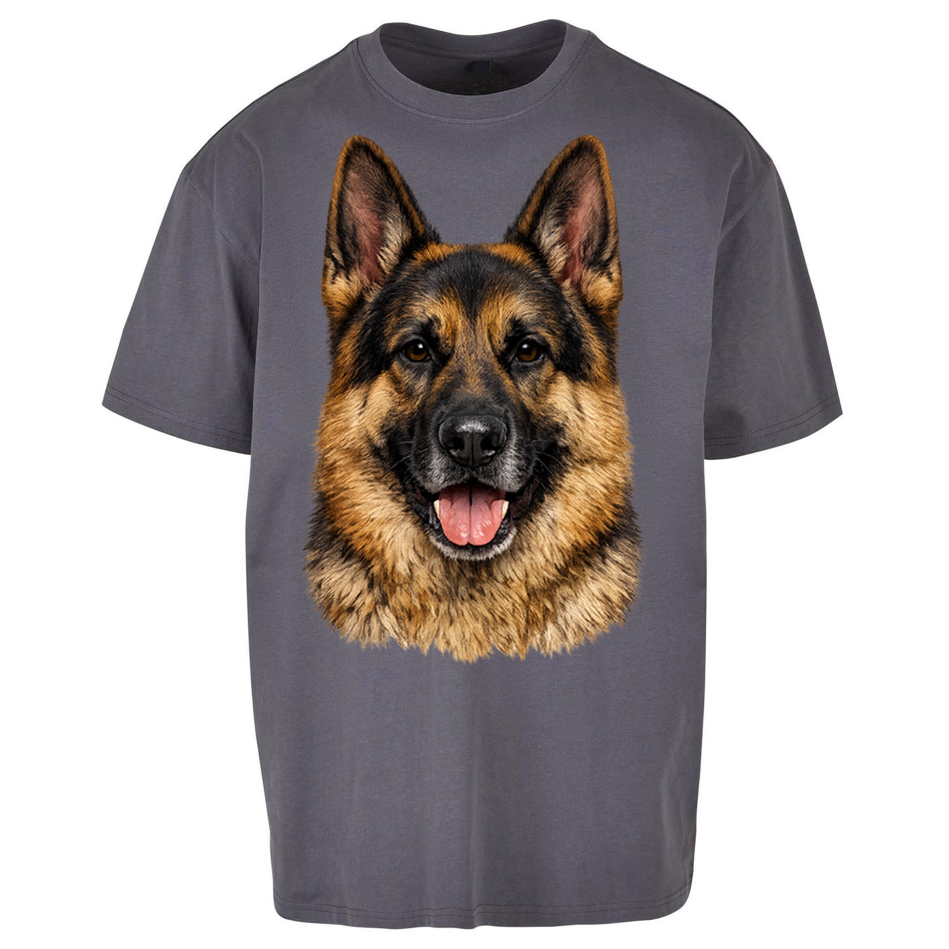 German Shepherd Dog Face Oversized T Shirt
