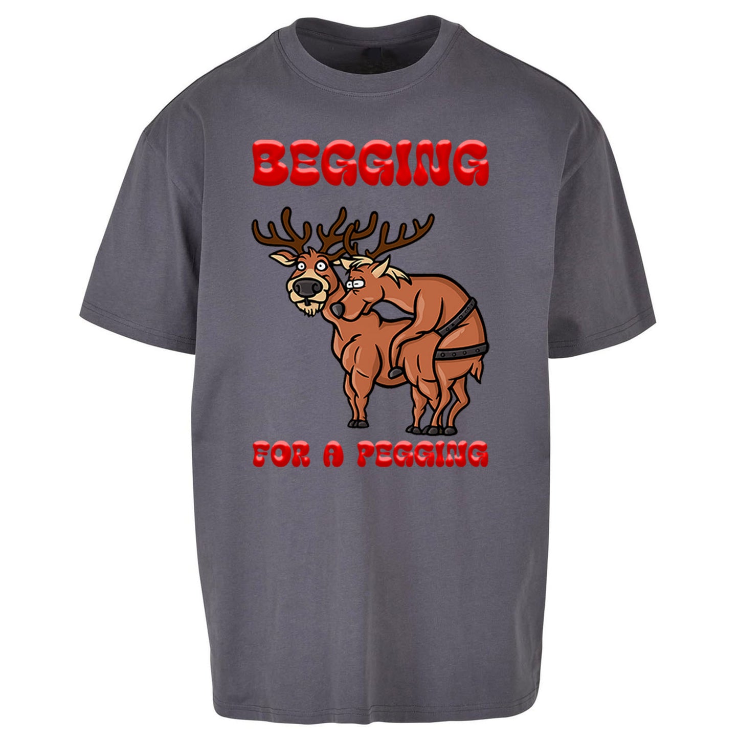 Deer Christmas Oversized T Shirt