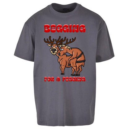 Deer Christmas Oversized T Shirt