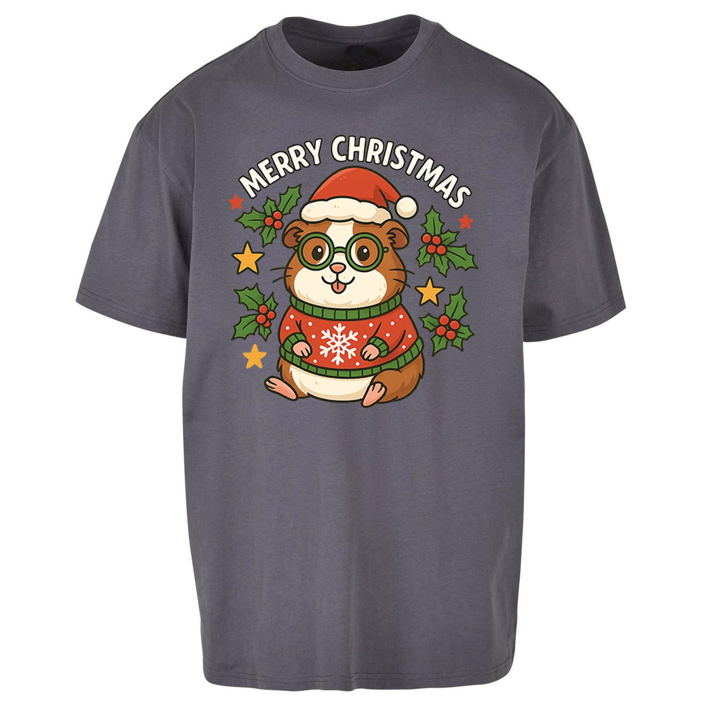 Guinea Pig Christmas Oversized T Shirt