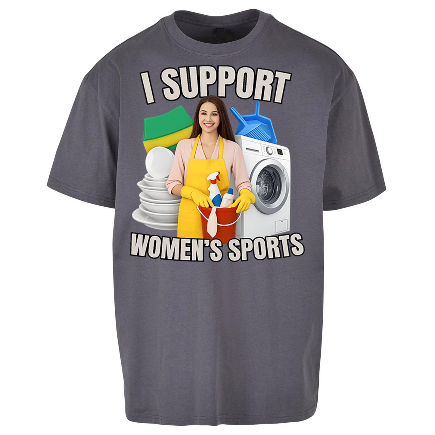 I Support Women's Sports Oversized T Shirt