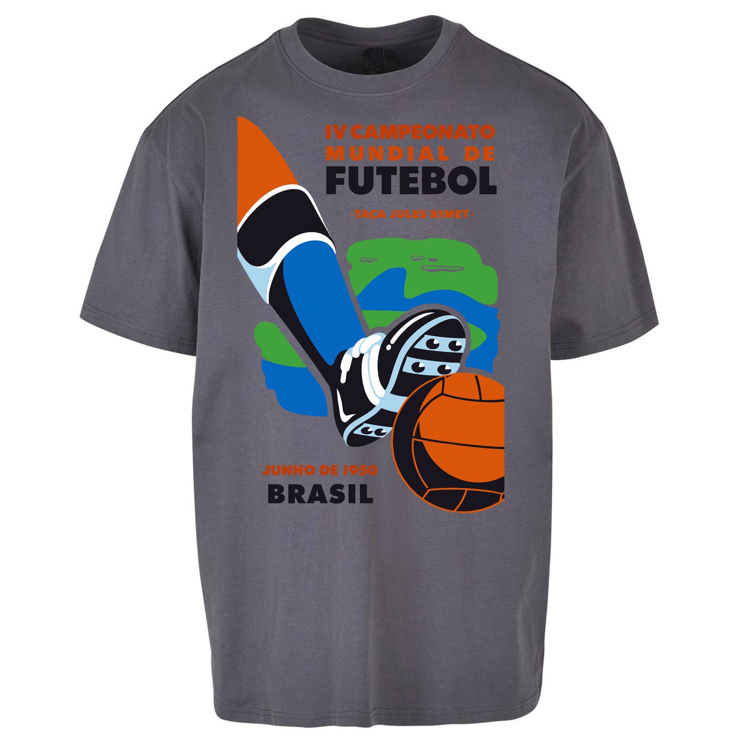 Brasil 1950 Retro World Cup Oversized T Shirt