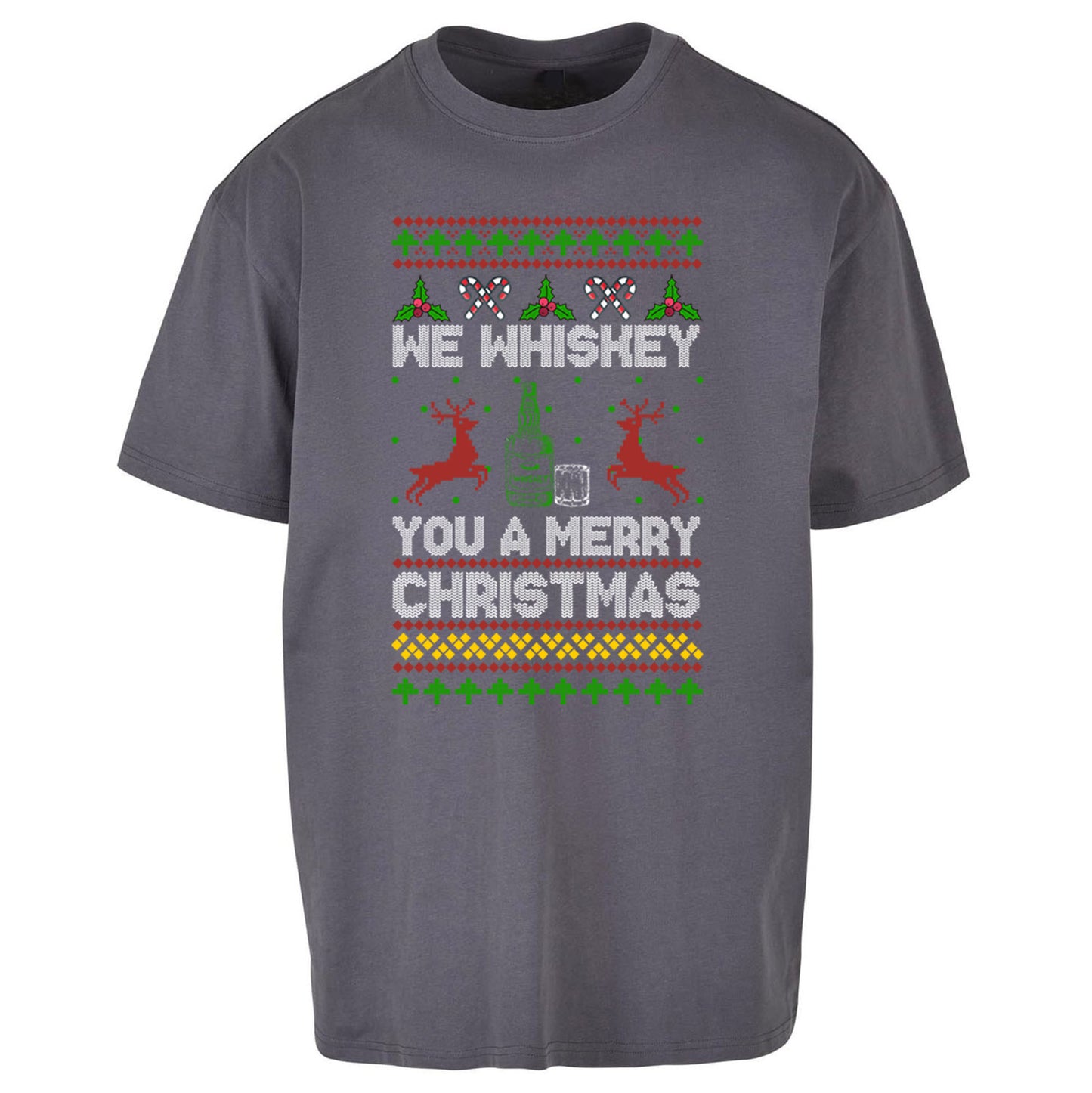whisky Christmas Oversized T Shirt