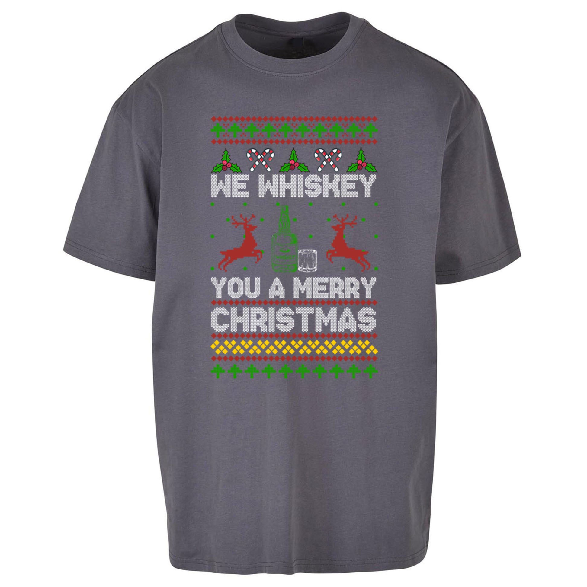 whisky Christmas Oversized T Shirt