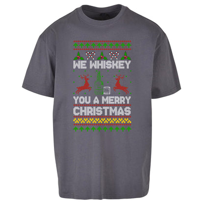 whisky Christmas Oversized T Shirt