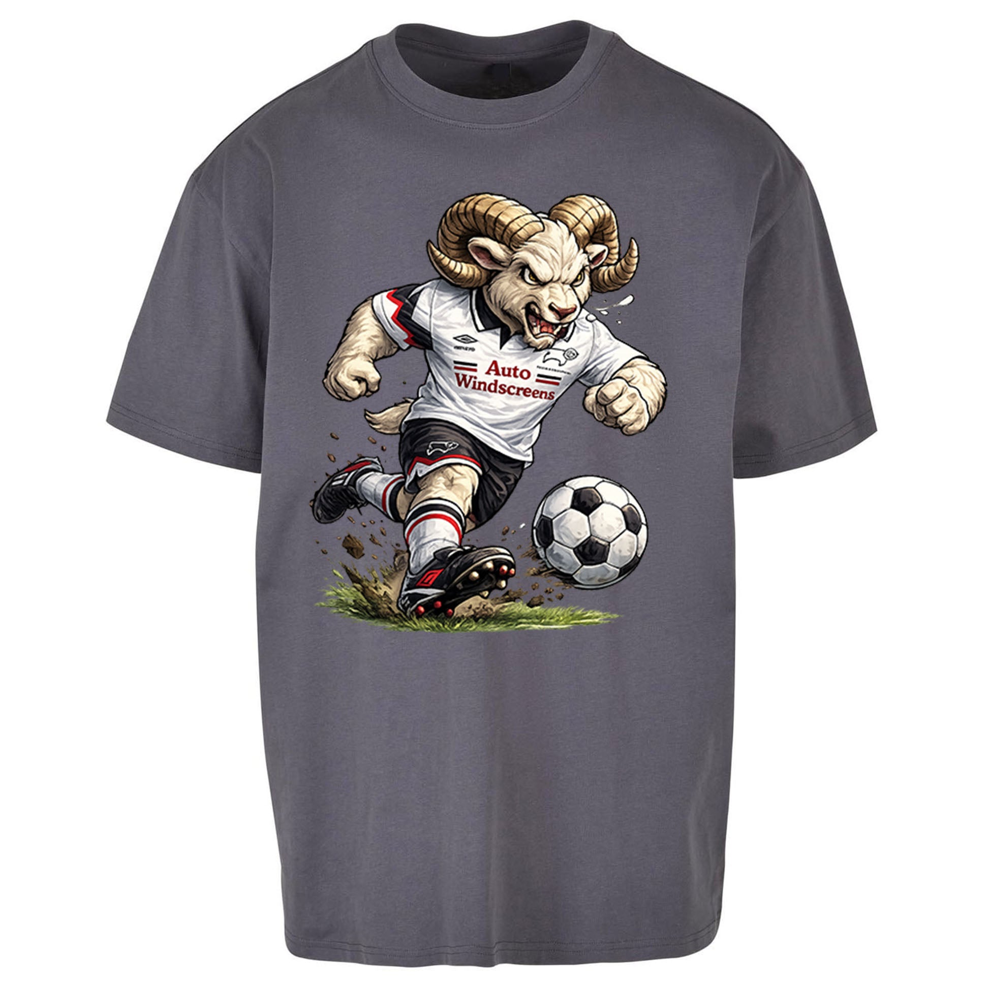 Old School Derby County Oversized T Shirt