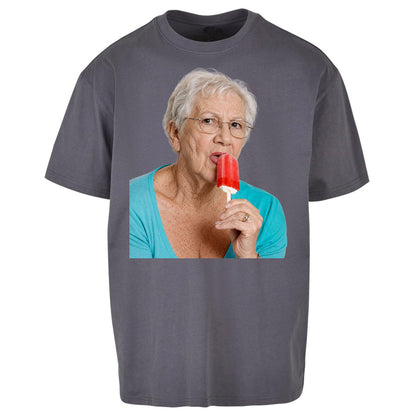 Grandma Licking Lollipop Seductively Oversized T Shirt