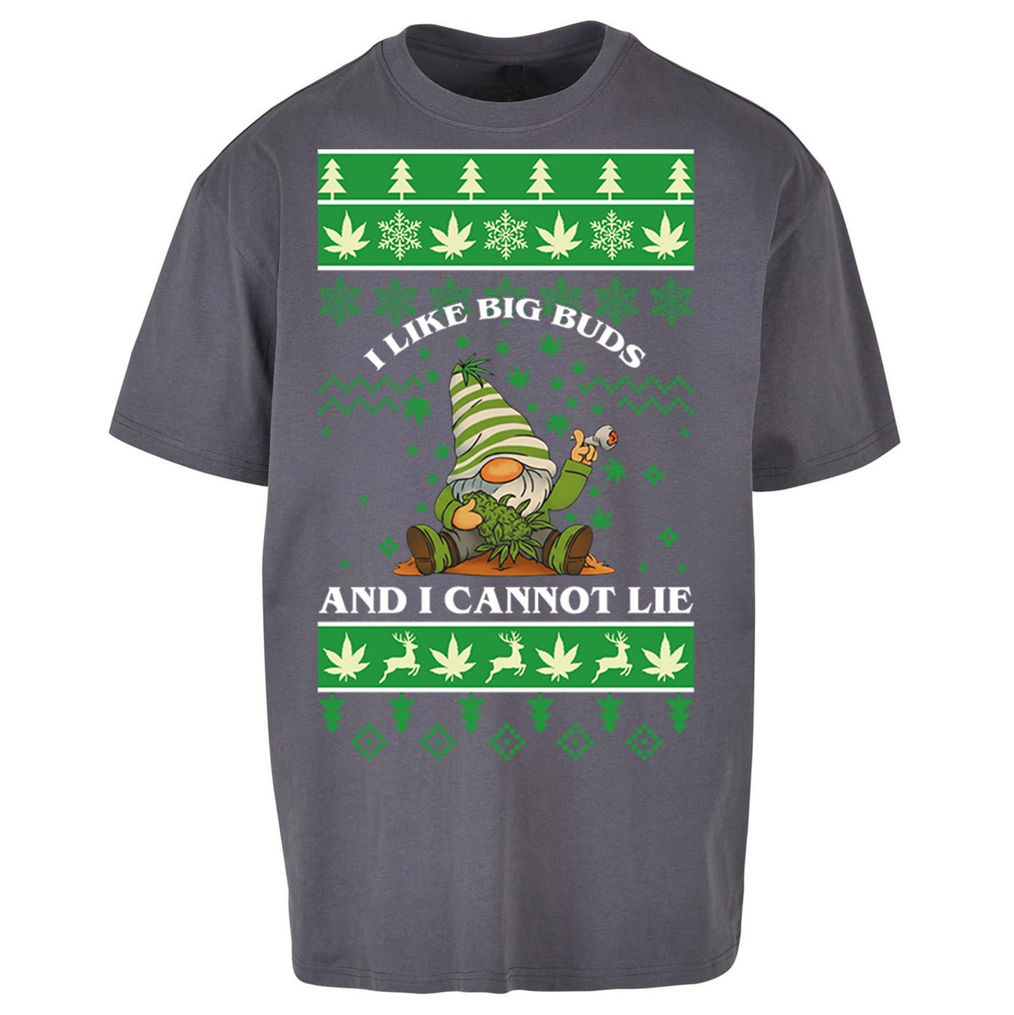 Cannabis Christmas Oversized T Shirt