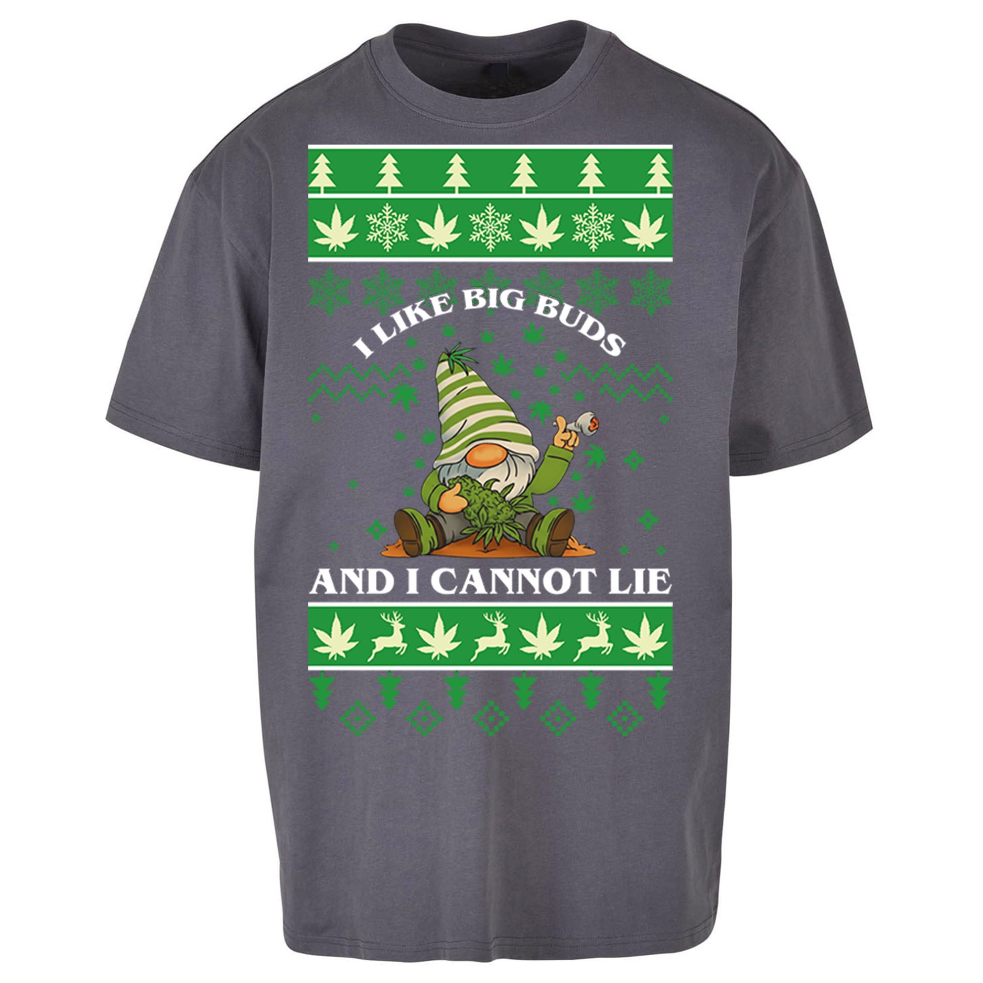 Cannabis Christmas Oversized T Shirt