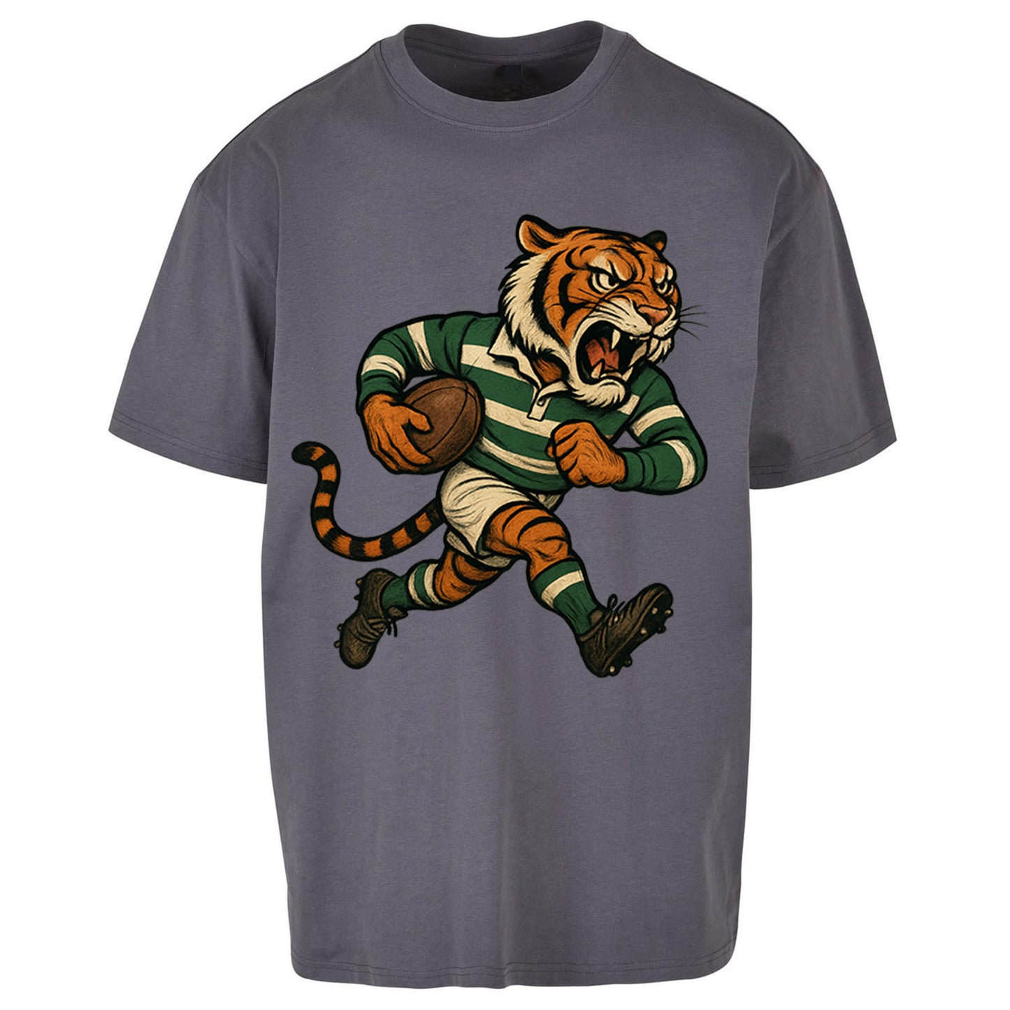 Retro Leicester Tigers Rugby Union Oversized T Shirt