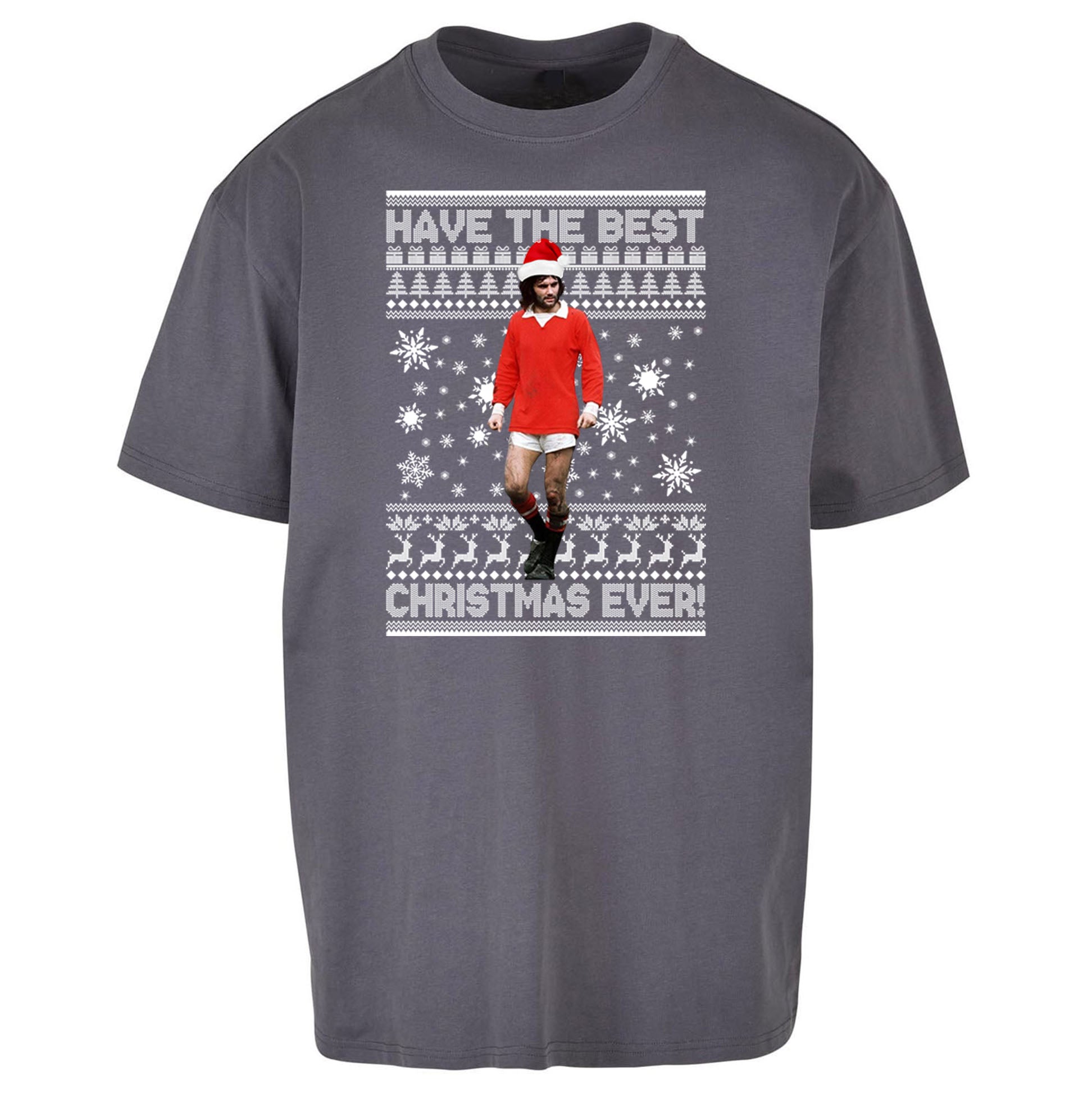 Christmas George Best Oversized T Shirt