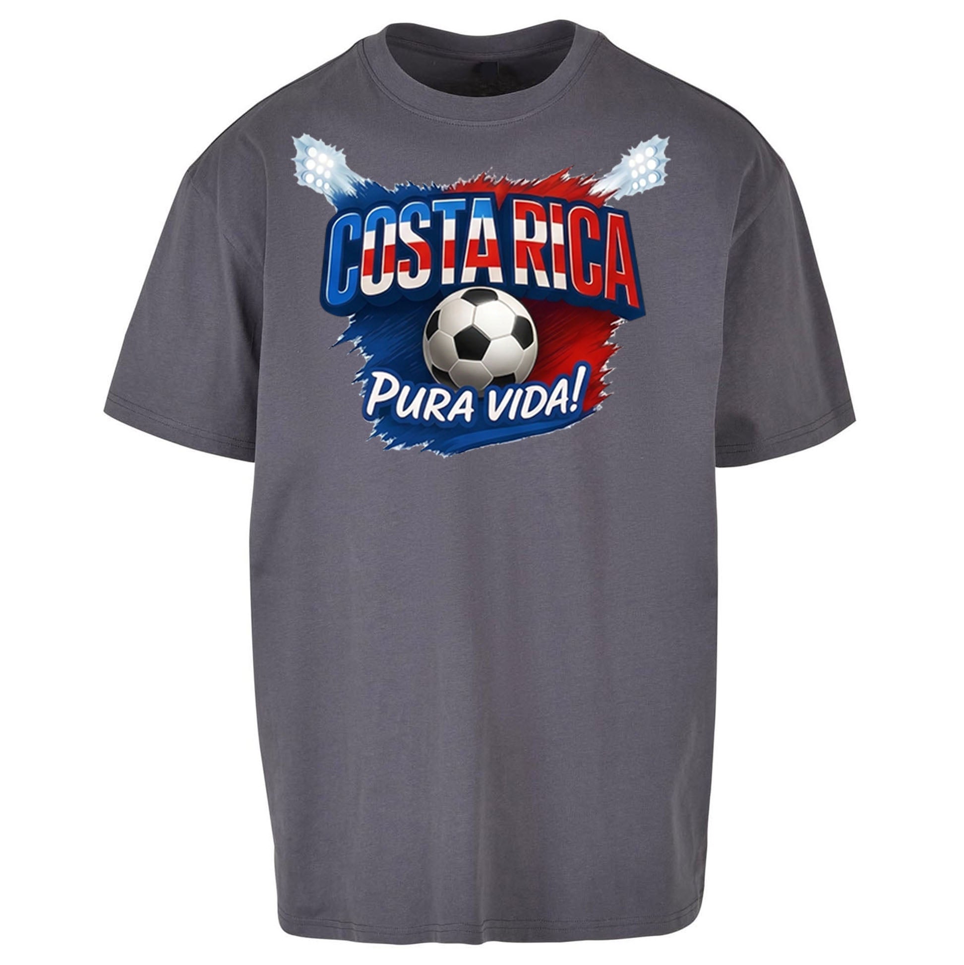 Costa Rica Retro World Cup Oversized T Shirt