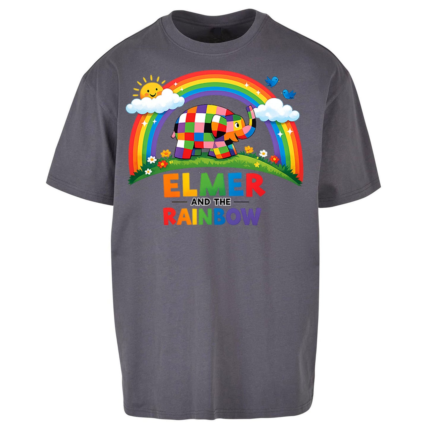 Elmer And The Rainbow Oversized T Shirt 