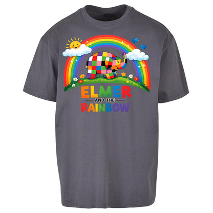 Elmer And The Rainbow Oversized T Shirt 