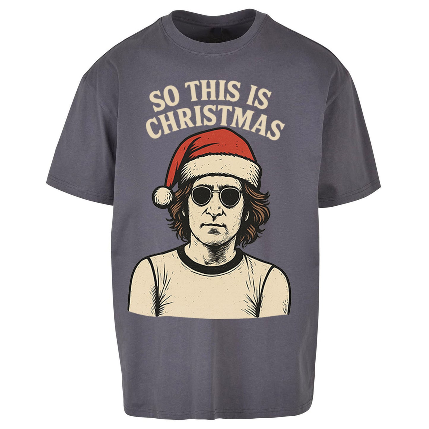 Christmas John Lennon Christmas Oversized T Shirt