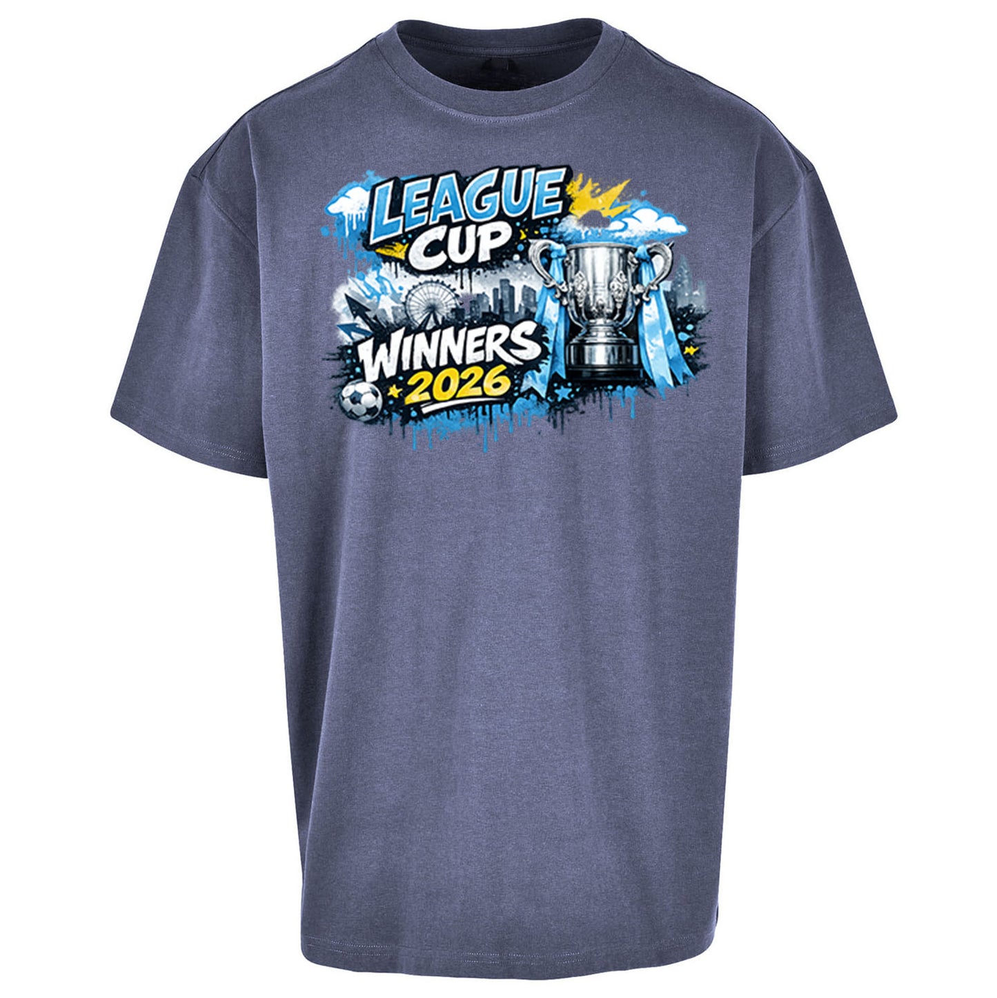 Man City League Cup Winners 2026 Oversized T Shirt