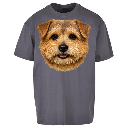 Norfolk Terrier Dog Face Oversized T Shirt