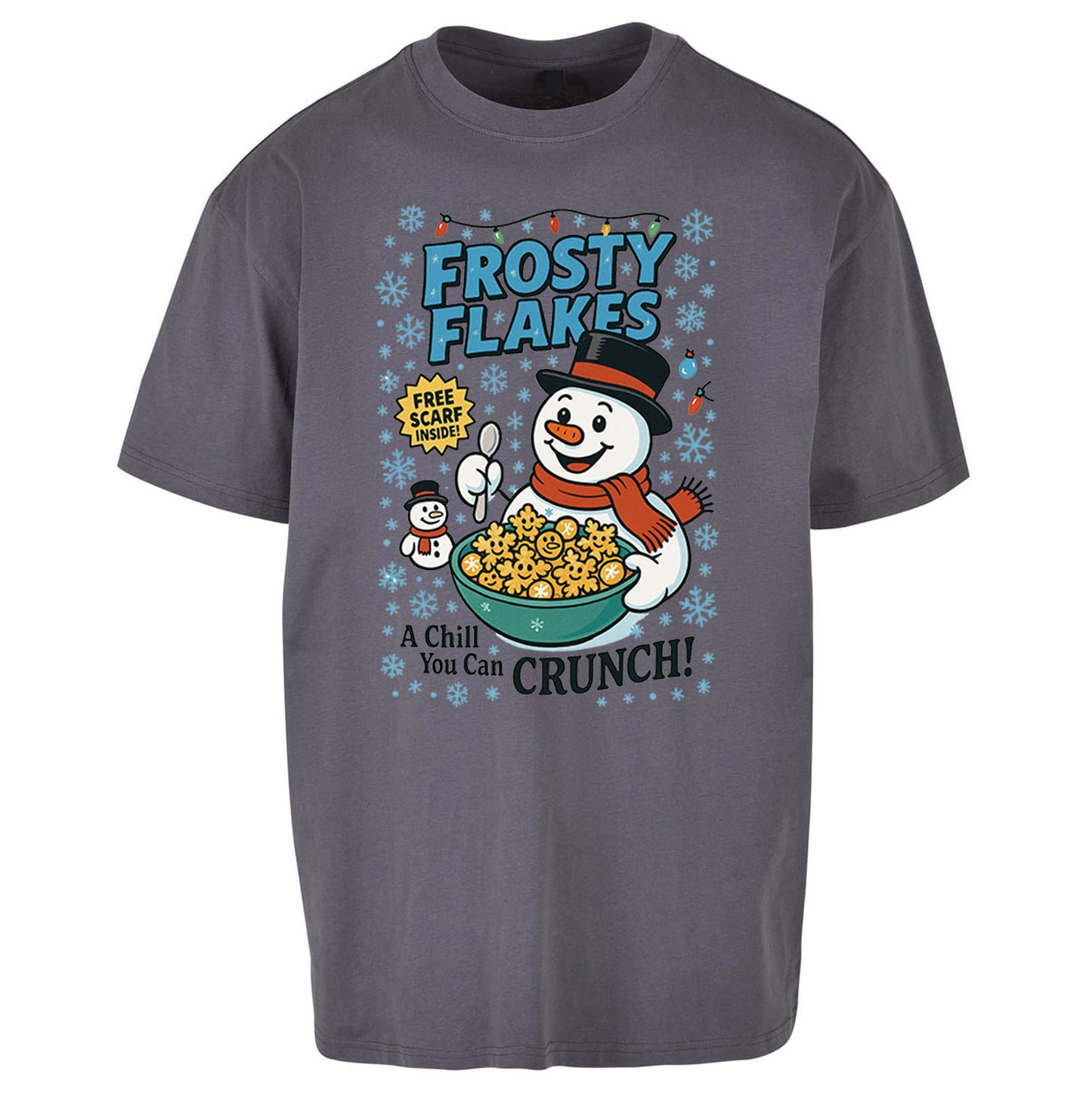 Snowman Christmas Oversized T Shirt 