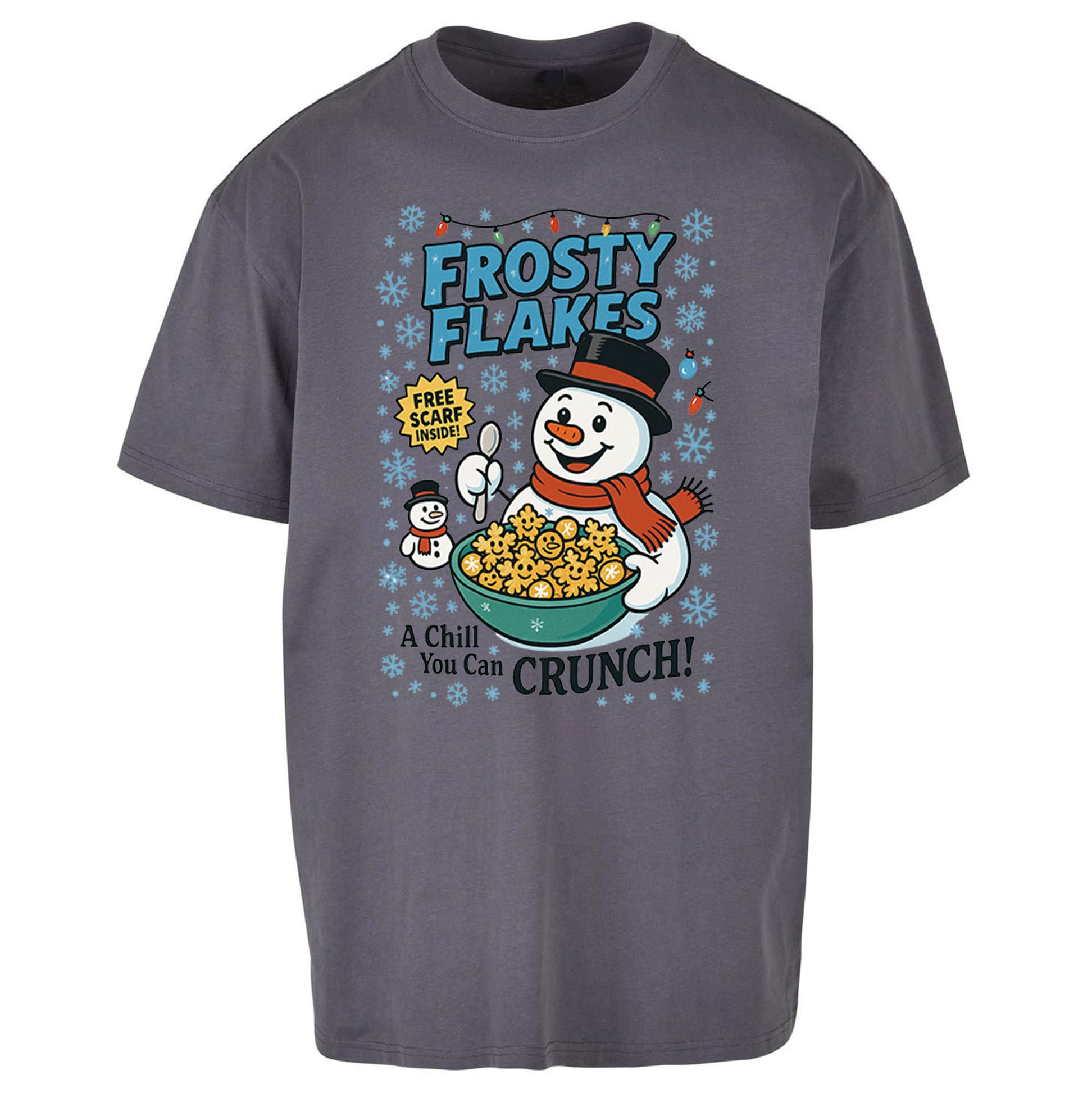 Snowman Christmas Oversized T Shirt 