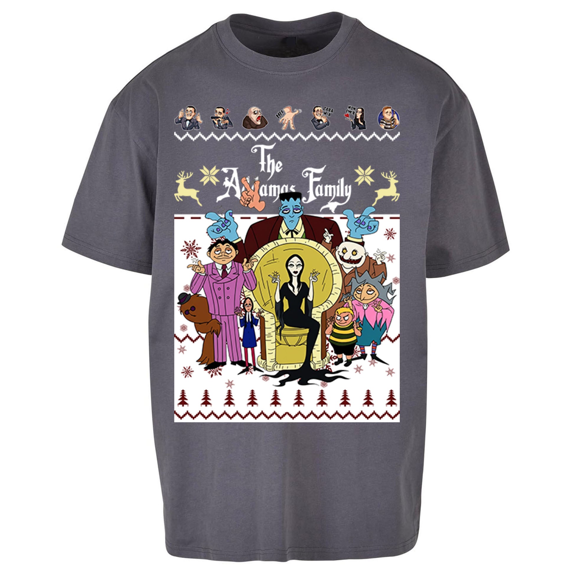 Scary Addams Christmas Oversized T Shirt