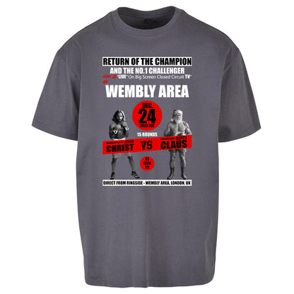 Jesus Christ Vs Santa Claus Oversized T Shirt 