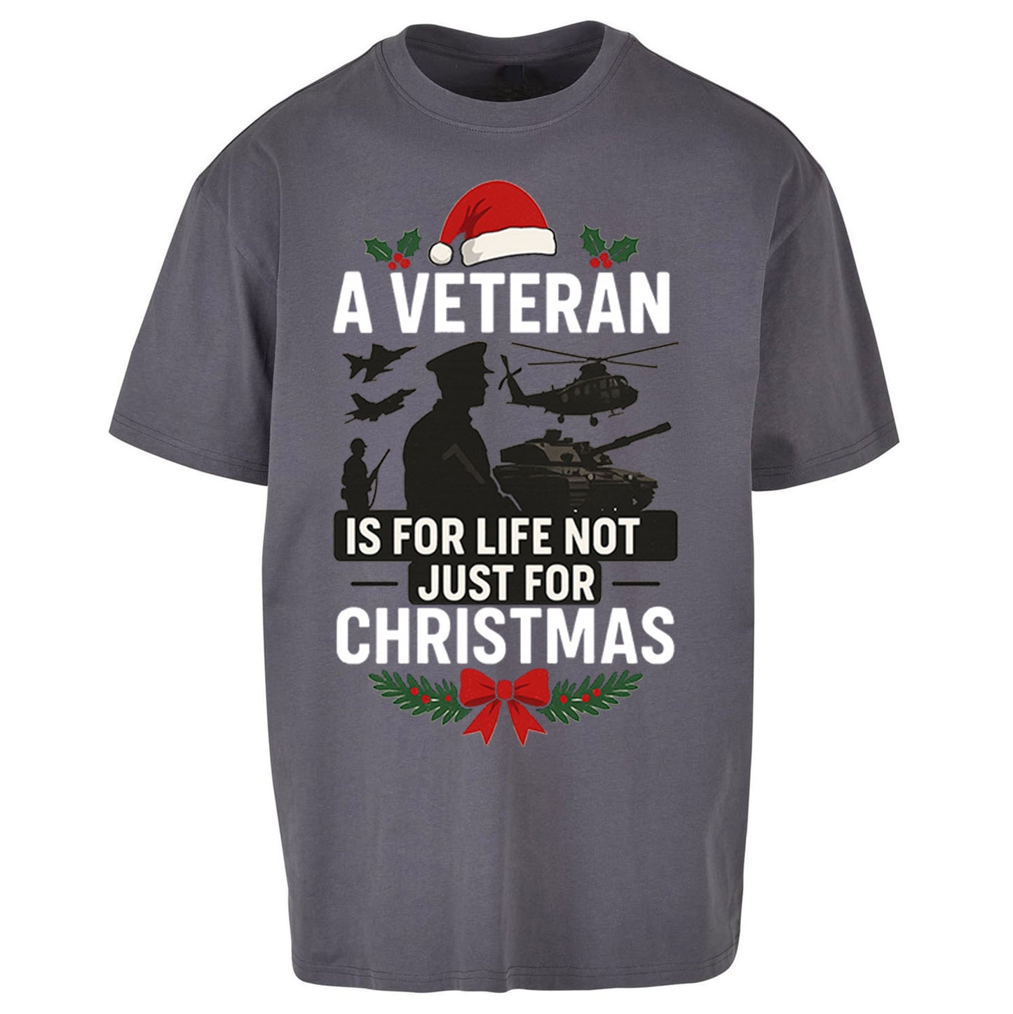 Veteran Christmas Oversized T Shirt