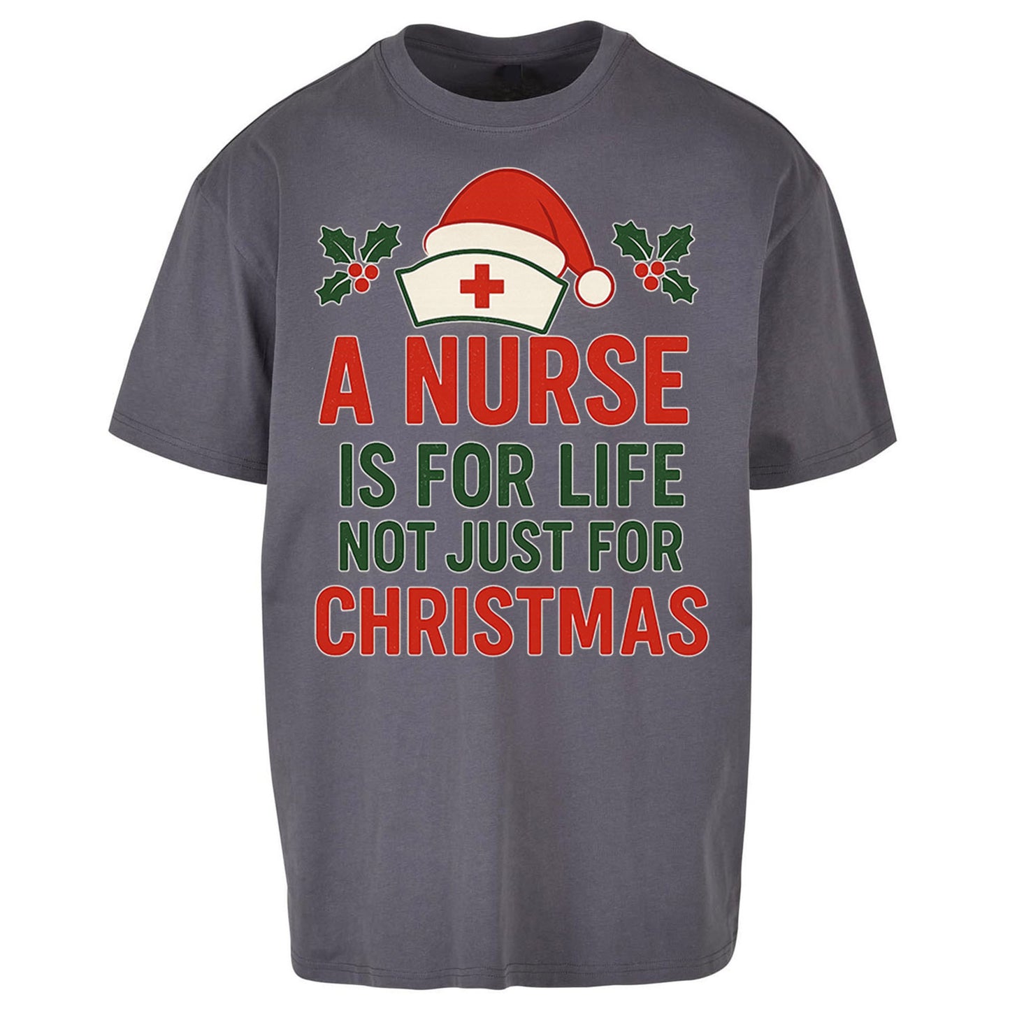 Nursing Christmas Oversized T Shirt