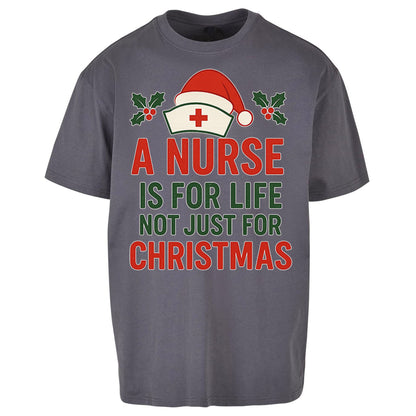 Nursing Christmas Oversized T Shirt