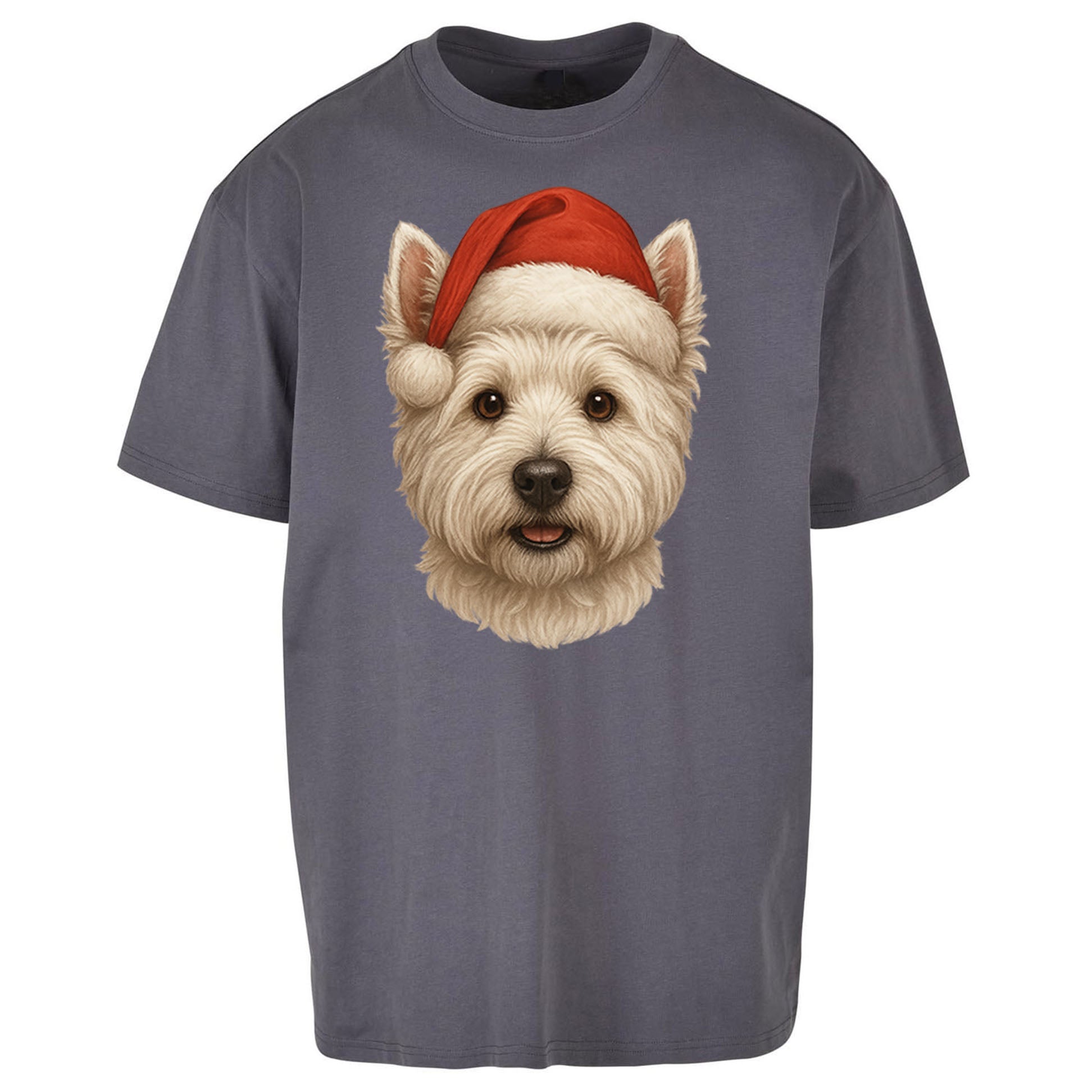 West Highland White Terrier Christmas Oversized T Shirt