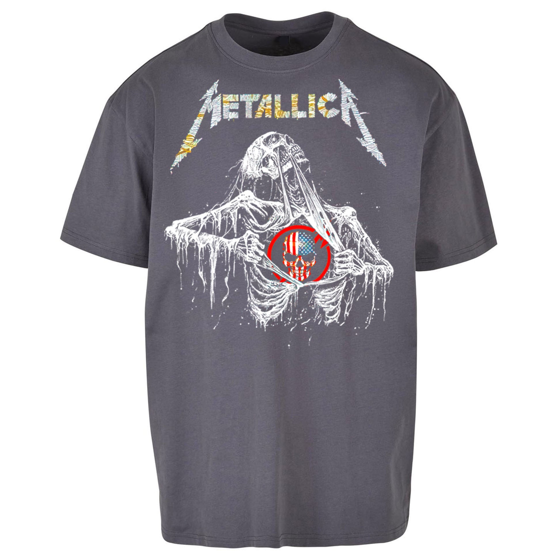 Metallica USA Skull Oversized T Shirt