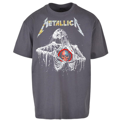 Metallica USA Skull Oversized T Shirt
