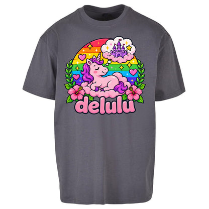 Delulu Unicorn Oversized T Shirt