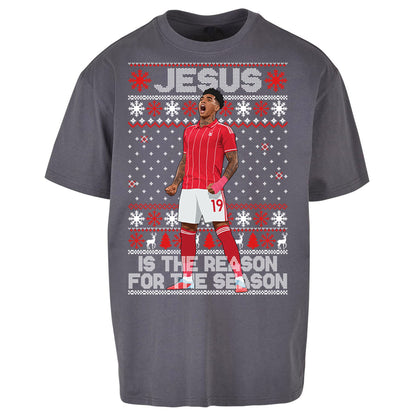 Nottm Forest FC Christmas Oversized T Shirt
