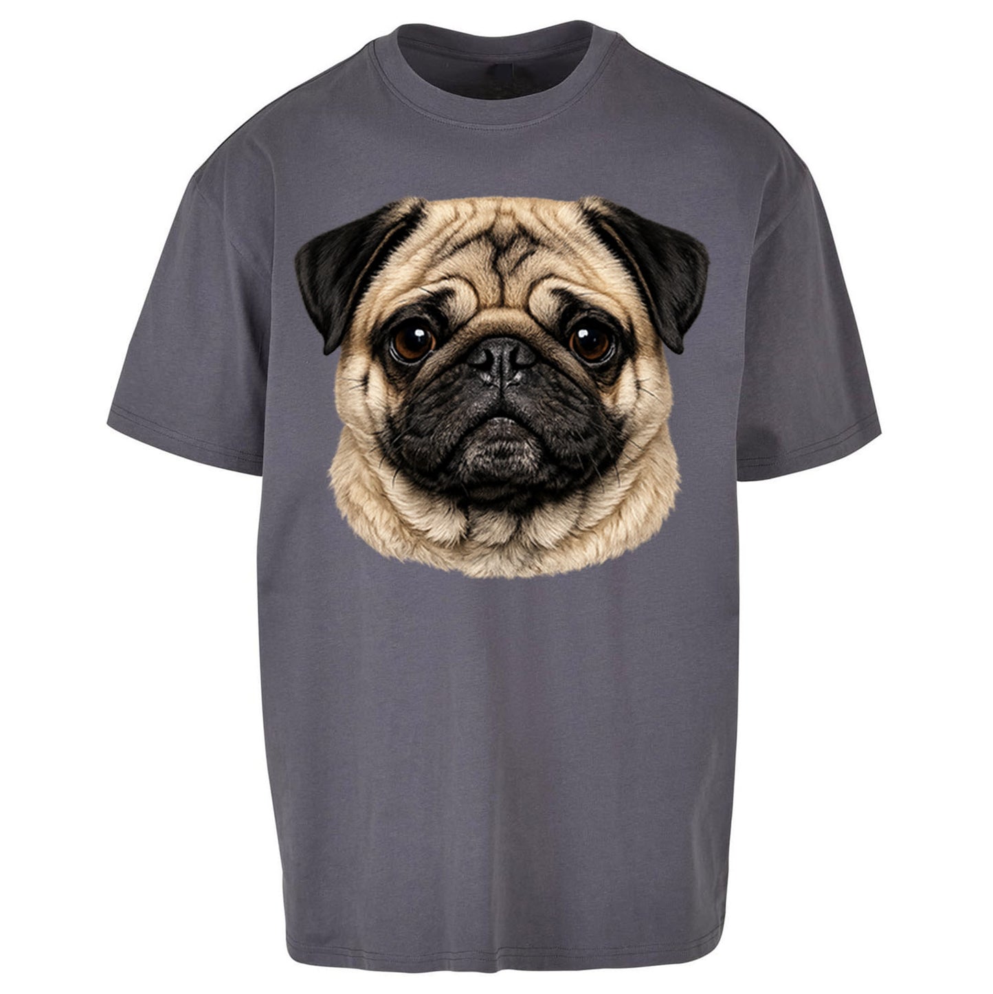 Pug Dog Face Oversized T Shirt