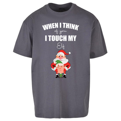 Santa Elf Christmas Oversized T Shirt