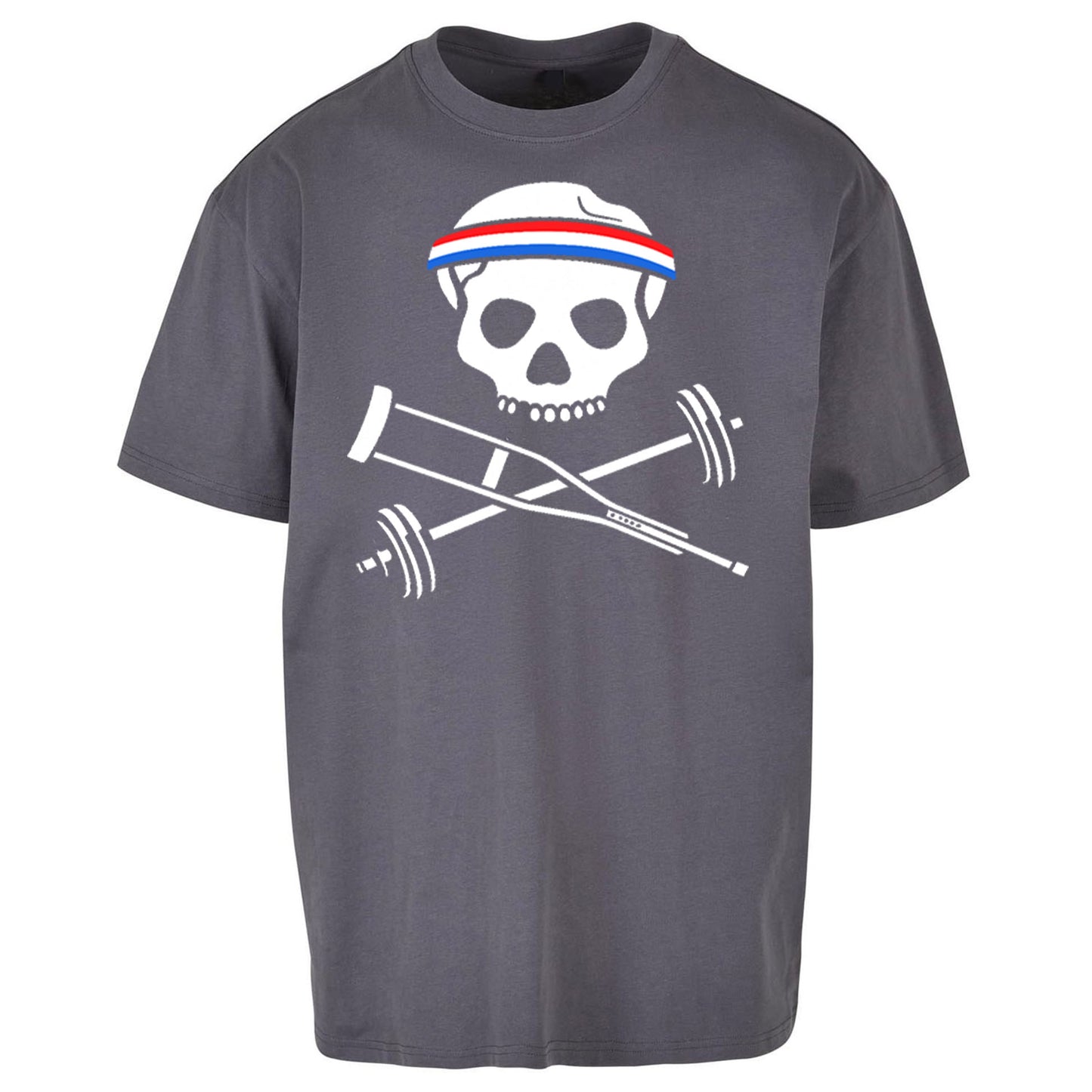 Johnny Crutch Barbell and Bones Oversized T Shirt