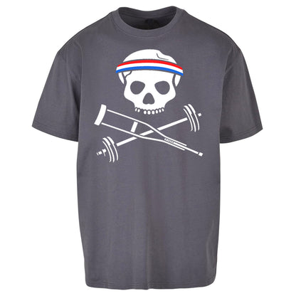 Johnny Crutch Barbell and Bones Oversized T Shirt