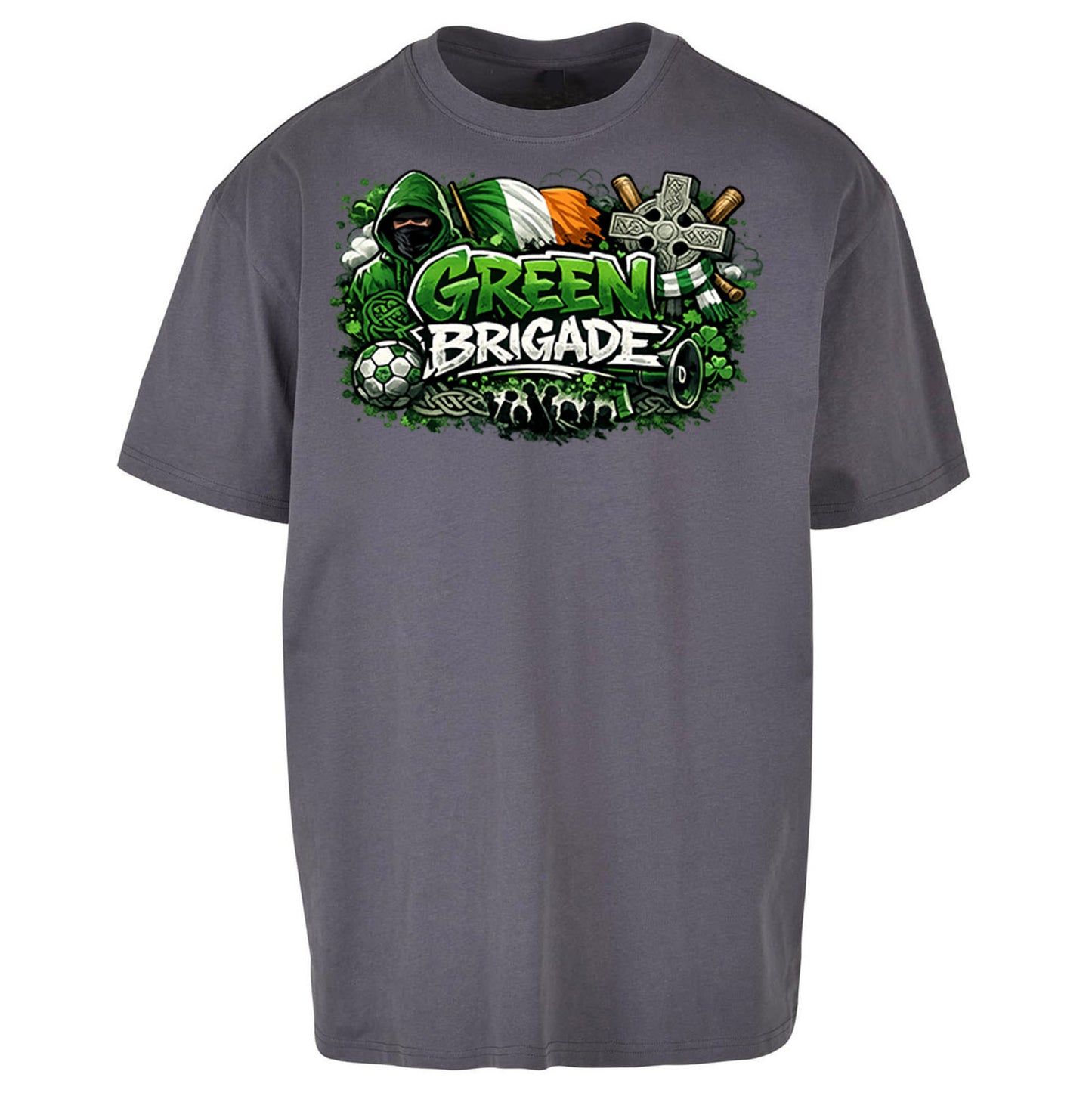 Celtic Green Brigade Football Oversized T Shirt