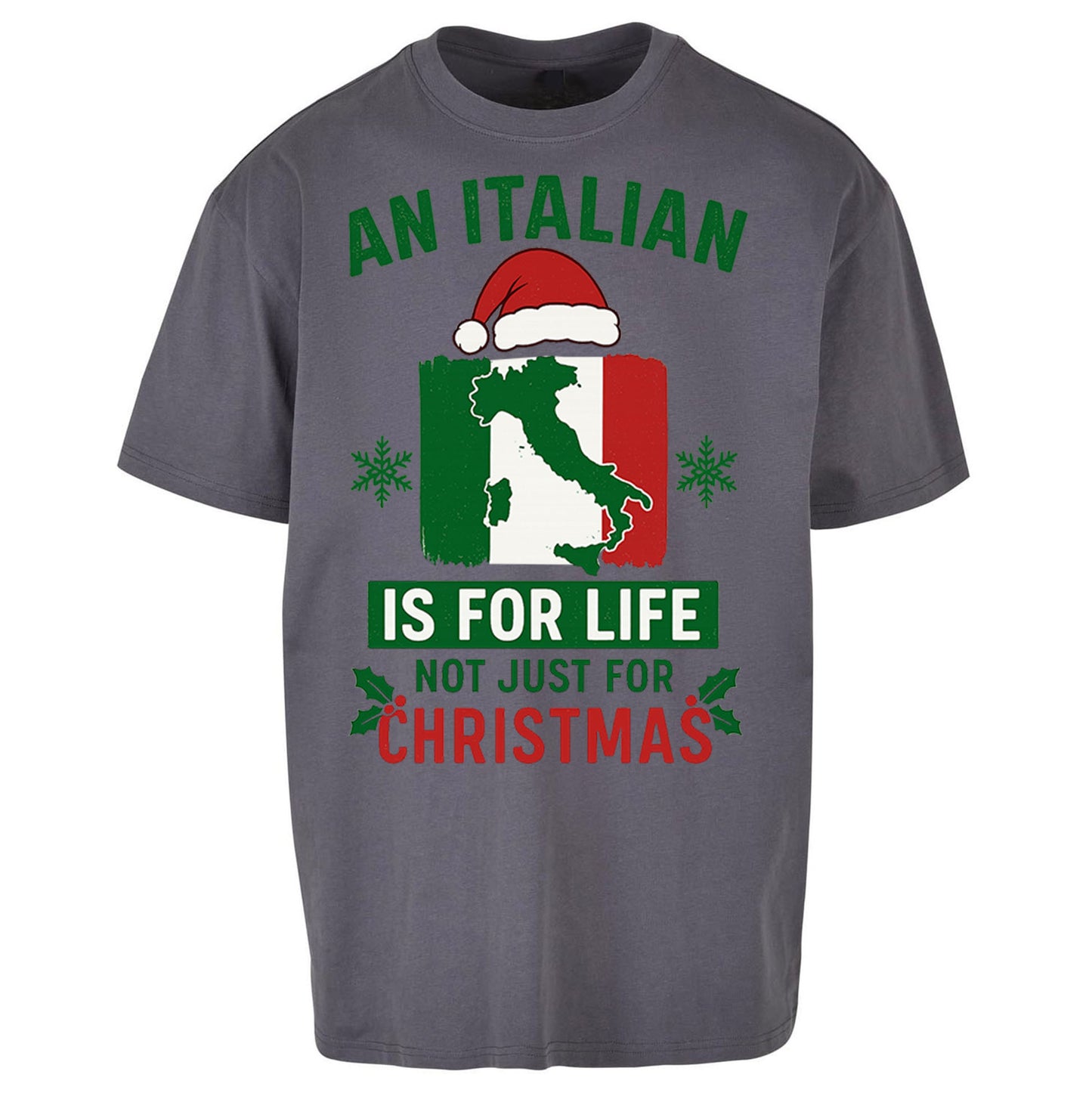 Italian Christmas Oversized T Shirt
