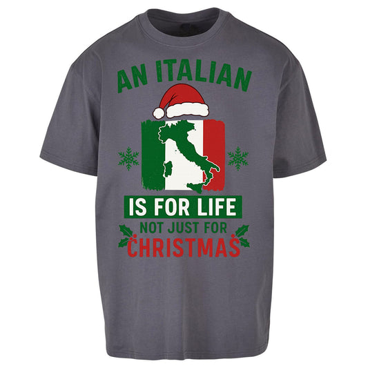 Italian Christmas Oversized T Shirt
