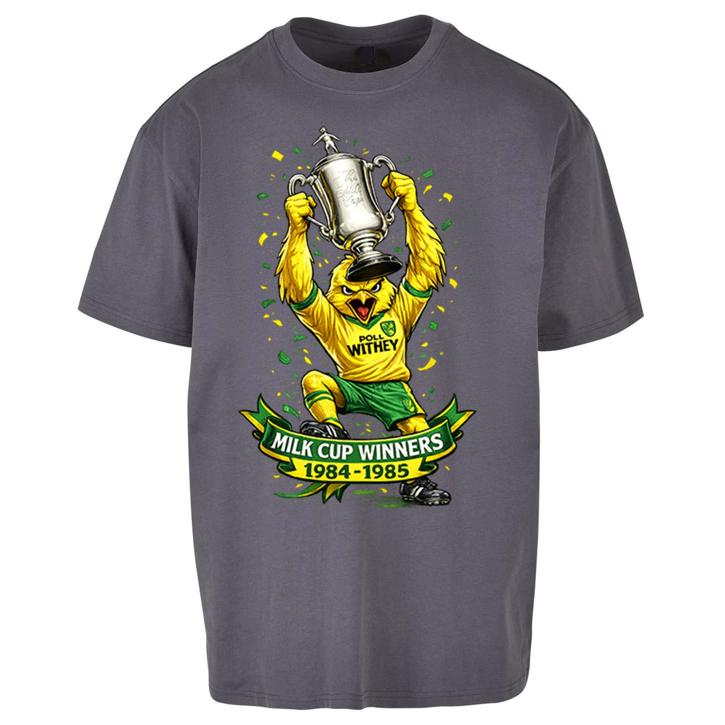 Norwich City Milk Cup Winners Oversized T Shirt