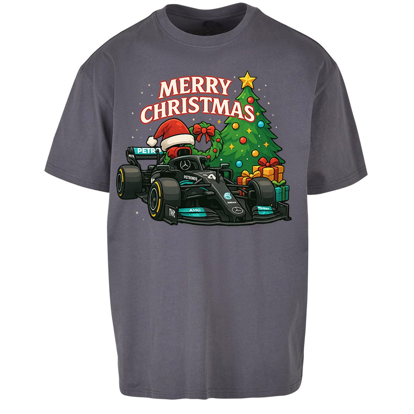 Mercedes F1 Christmas - Oversized T Shirt