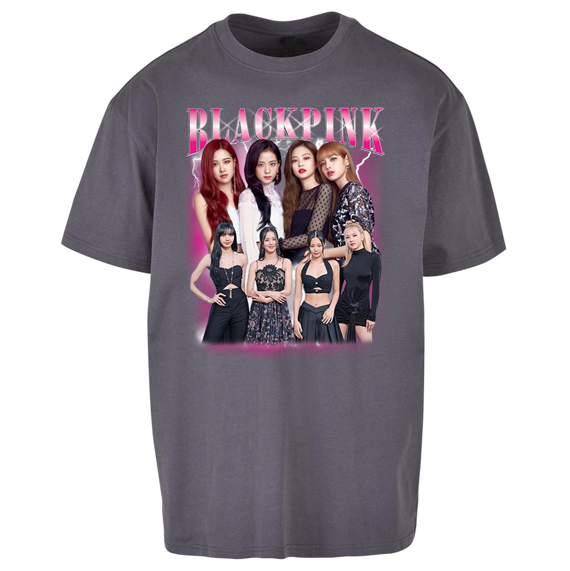 Black Pink Oversized T Shirt