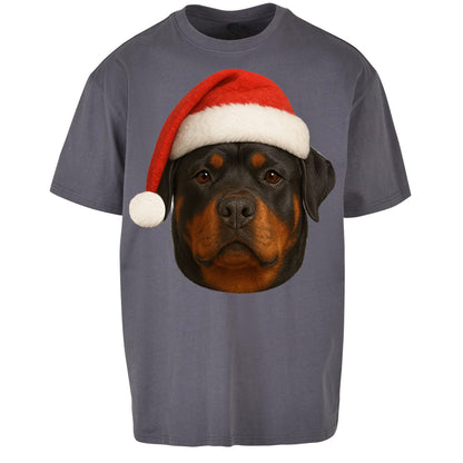 Rottweiler Christmas Oversized T Shirt