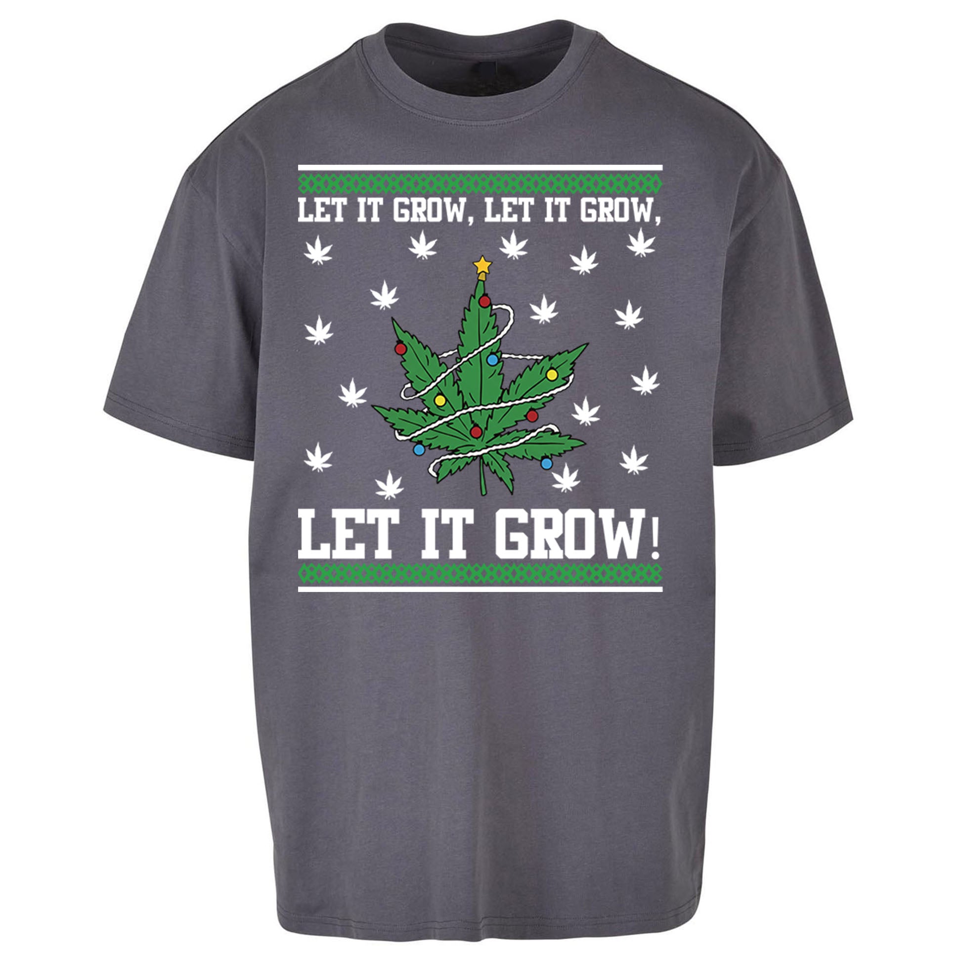 Cannabis Christmas Oversized T Shirt