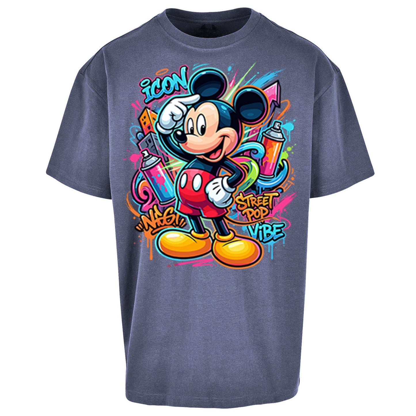 Graffiti Mickey Oversized T Shirt