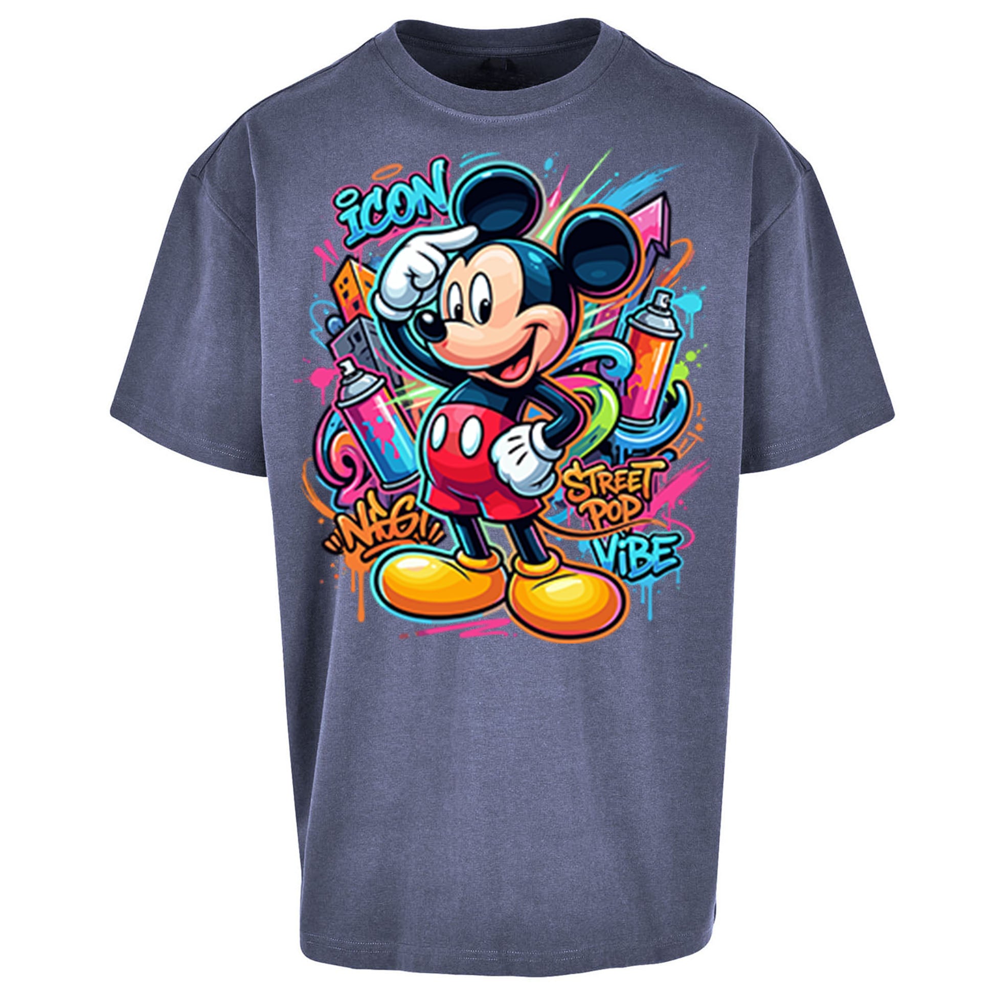 Graffiti Mickey Oversized T Shirt
