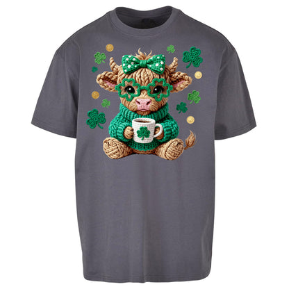 Cute Cow St Patrick Oversized T Shirt
