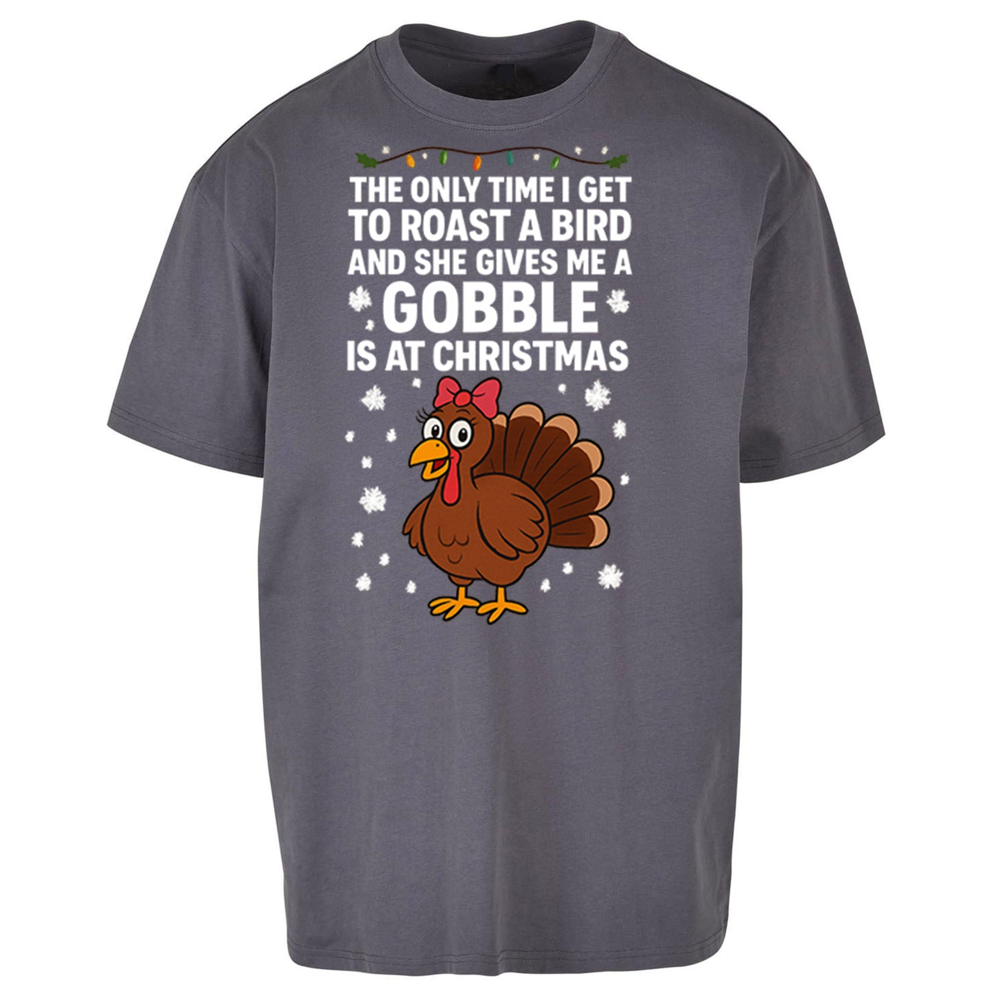 Rude Christmas Oversized T Shirt